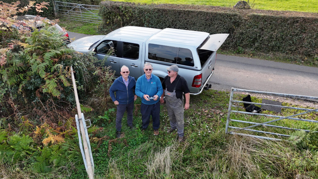 Graham was able to send his drone skyward giving a better view of the whole crop.